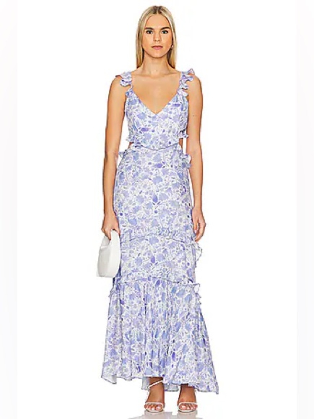 ASTR The Label Cassis Floral Maxi Dress size Small
